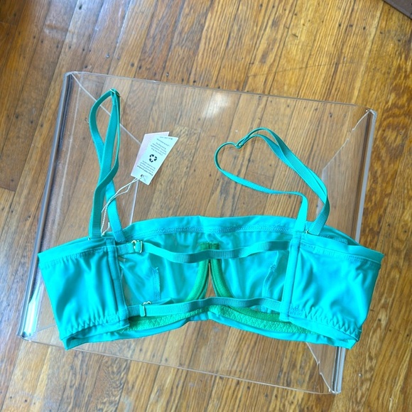 NWT $78 HAH Wired Sheer Mesh Unlined Bra Teal Blue Green Fairy Sz 30-38B - Picture 6 of 7